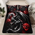 thumbnail image 2 of Castle Fairy Boys Girls Magical Dragon Twin Sheet Sets,Gothic Style Bedding, 2 of 7