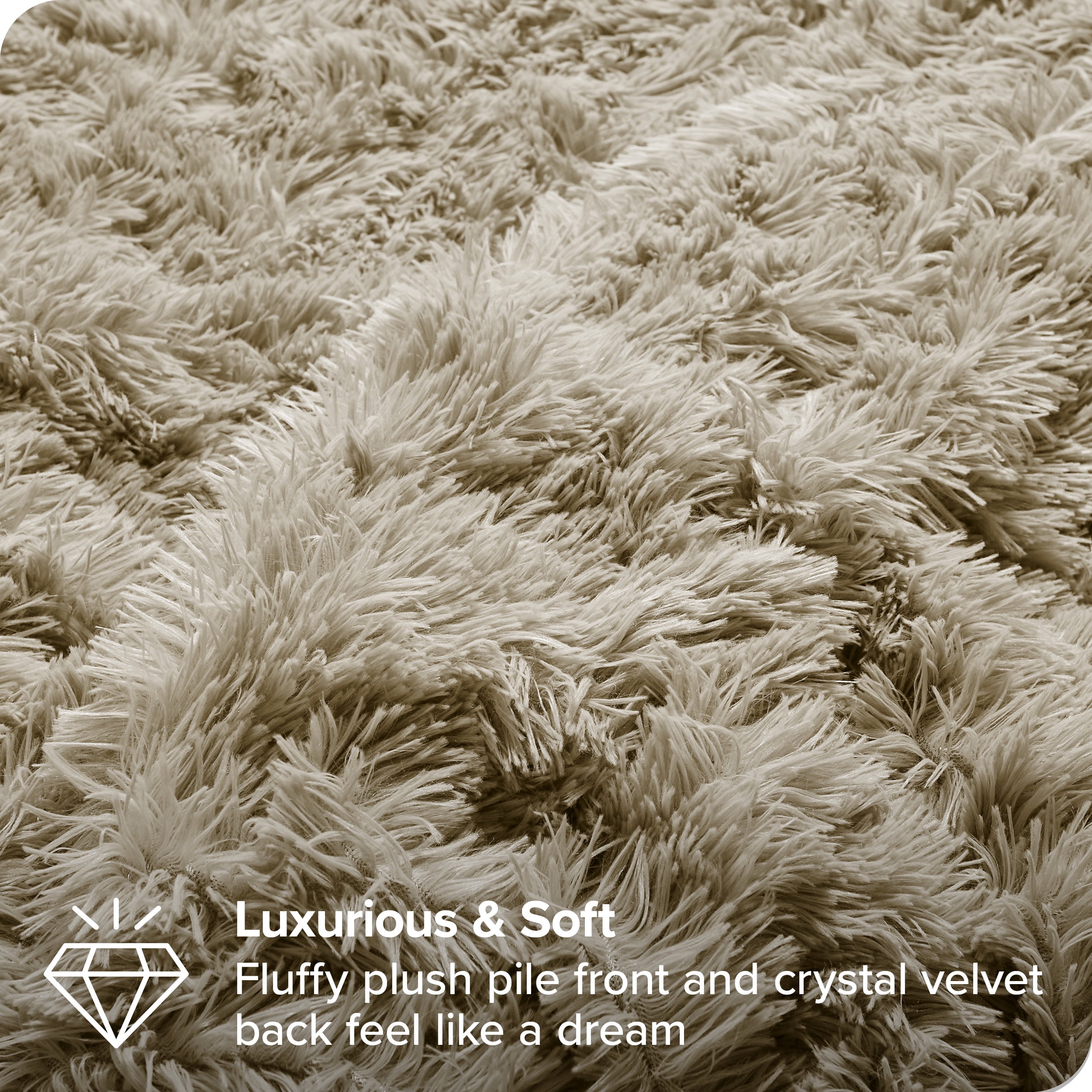 Bare Home Shaggy Faux Fur Duvet Cover - Ultra Soft - Fluffy Crystal Velvet - Twin/Twin XL, Sand