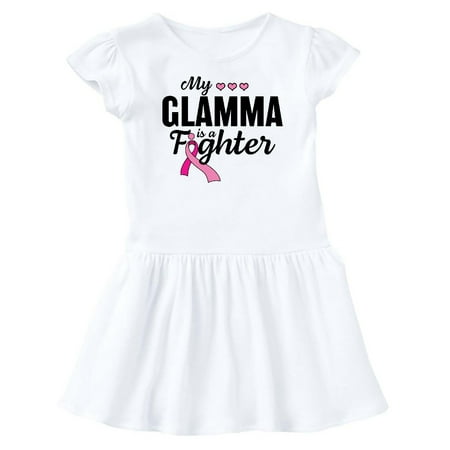 

Inktastic Breast Cancer Awareness My Glamma is a Fighter Gift Baby Girl Dress