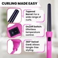 thumbnail image 4 of Herstyler Baby Curls Curling Iron, 9 / 18 mm, Dual Voltage, Pink, 4 of 9