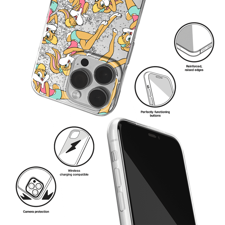Mobile phone case with glitter overflow effect for Apple IPHONE 15 Pro  original and officially Licensed Looney Tunes pattern Lola 003 optimally  adapted to the shape of the mobile phone - Walmart.com