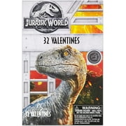 Jurassic World Valentines Day Classroom Gift Exchange Cards for Kids - 32 Dinosaur Valentines Cards | School Valentine's Day Cards for Boys and Girls