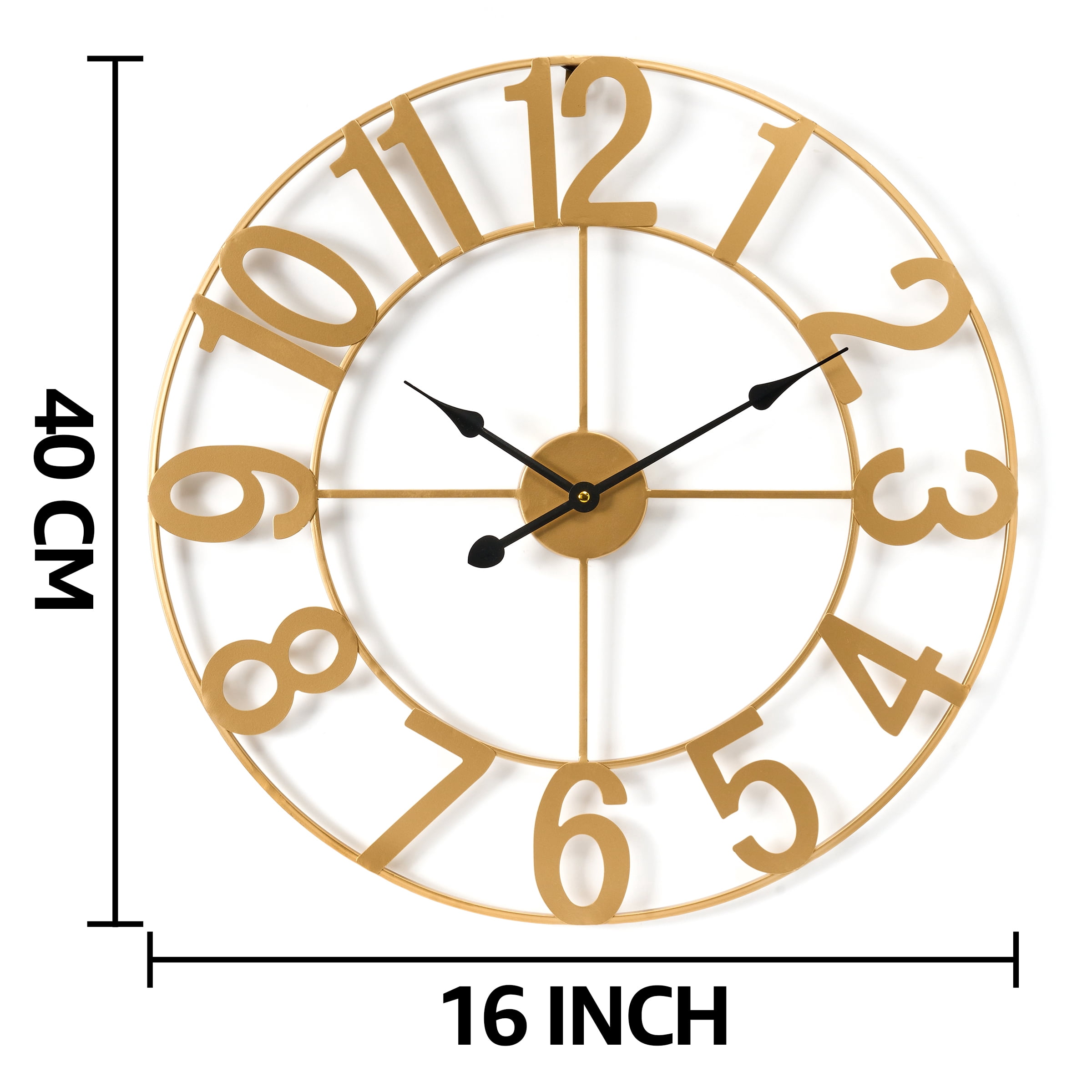 Sorbus 16" Quartz Classic Indoor Oversized Wall Clock, Easy Installation