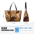 thumbnail image 4 of Disketp Vintage Sunflower Cow Bolsa de Playa de Gran Capacidad, Bolso Impermeable y a Prueba de Arena para Mujer, Ideal para Playa, Piscina y Natación, 4 of 7