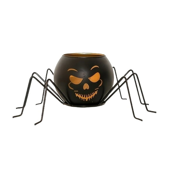 SLYNSHome Halloween Spider Table Decor Candle Holder Tea Candle Lanterns for Halloween Party Table Home Decor