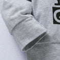 thumbnail image 6 of 2T Baby Boy Clothes Little Boy 2PCS Outfits Letter Print Long Sleeve Hooded Tops Jeans Pants Set 2-3T Little Boy Hoodie Outfits Gray, 6 of 8