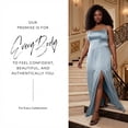 thumbnail image 5 of David’s Bridal, The Edit by DB Studio Women's Formal Basque Waist Sheath Dress, Full Length, Stretch Satin, 5 of 5