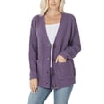 thumbnail image 3 of KOGMO Women's Waffle Knit Sweater Cardigans with Buttons and Pockets, 3 of 7