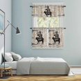 thumbnail image 6 of Vintage Farm Kitchen Curtains Valances and Tiers Set of 3 Chicken Cow Pig Barn Door Board Tier Curtains and Valance with Rod Pocket for Small Windows, 27.5"x36", 6 of 9