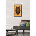 thumbnail image 2 of Rachel Caldwell - Warrior Owl On Orange Wall Poster, 14.725" x 22.375" Framed, 2 of 5