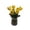 Yellow, variant on Handmade Lampwork Tiny Glass Flowers, Mini Glass Flowers in Vase, Unique Collectible Art Gift, Tiny Glass Flowers in Vase with Stems for Mother's Day, Office, Home(Yellow)
