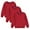 02-Red 3Pcs, variant on Dezsed Toddler Girl's Boy's Sweatshirt 2PC Toddler Kids Boys Girls Fashion Cute Solid Color Long Sleeve Top Hoodies Sweatshirt for 3-4 Years
