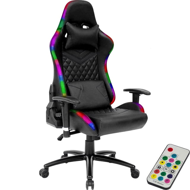 Silla Gamer Ergonomica Audiotek Reclinable Luz Led Gaming Luces RGB
