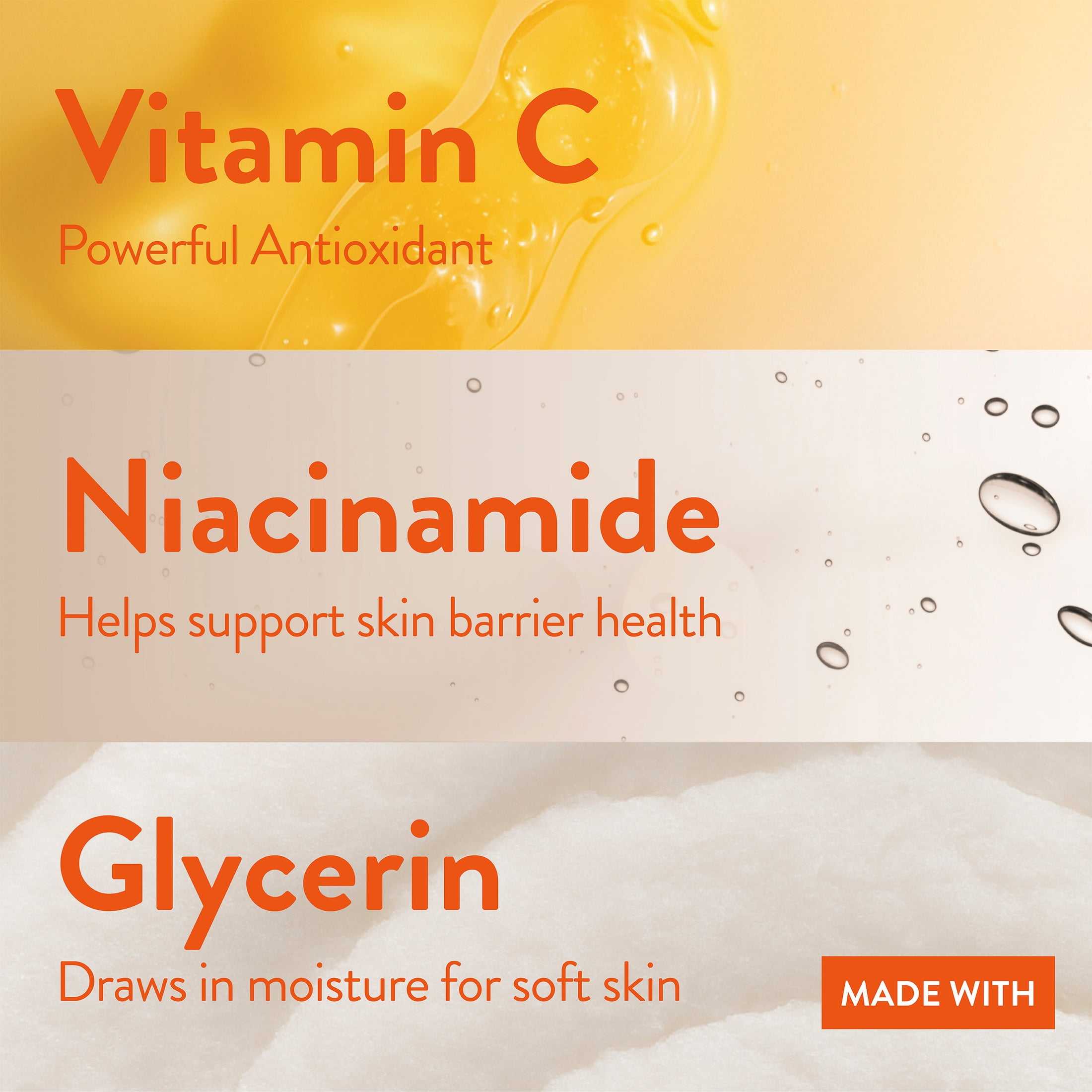 Native Brightening Face Wash, for Normal Combination Skin, Sulfate Free, with Niacinamide and Vitamin C, Dermatologist Tested, 12.5fl oz
