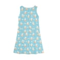 thumbnail image 4 of LTTVQM Easter Dresses for Girls 2026 Rabbit Egg Graphic Funny Sleeveless Sundresses Soft Round Neck Midi Dress Trendy A-Line Dresses Light Blue 3-4 Years, 4 of 5