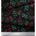 thumbnail image 2 of Soimoi Cotton Duck Fabric Leaves & Pink Flower Floral Print Fabric by the Yard 42 Inch Wide, 2 of 3