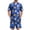 Sky Blue, variant on Leidass Mens Halloween Pajama Set Short Sleeve Sleepwear Lounge Set Crew Neck Tee and Shorts Casual Homewear Two Piece Outfit Beige L