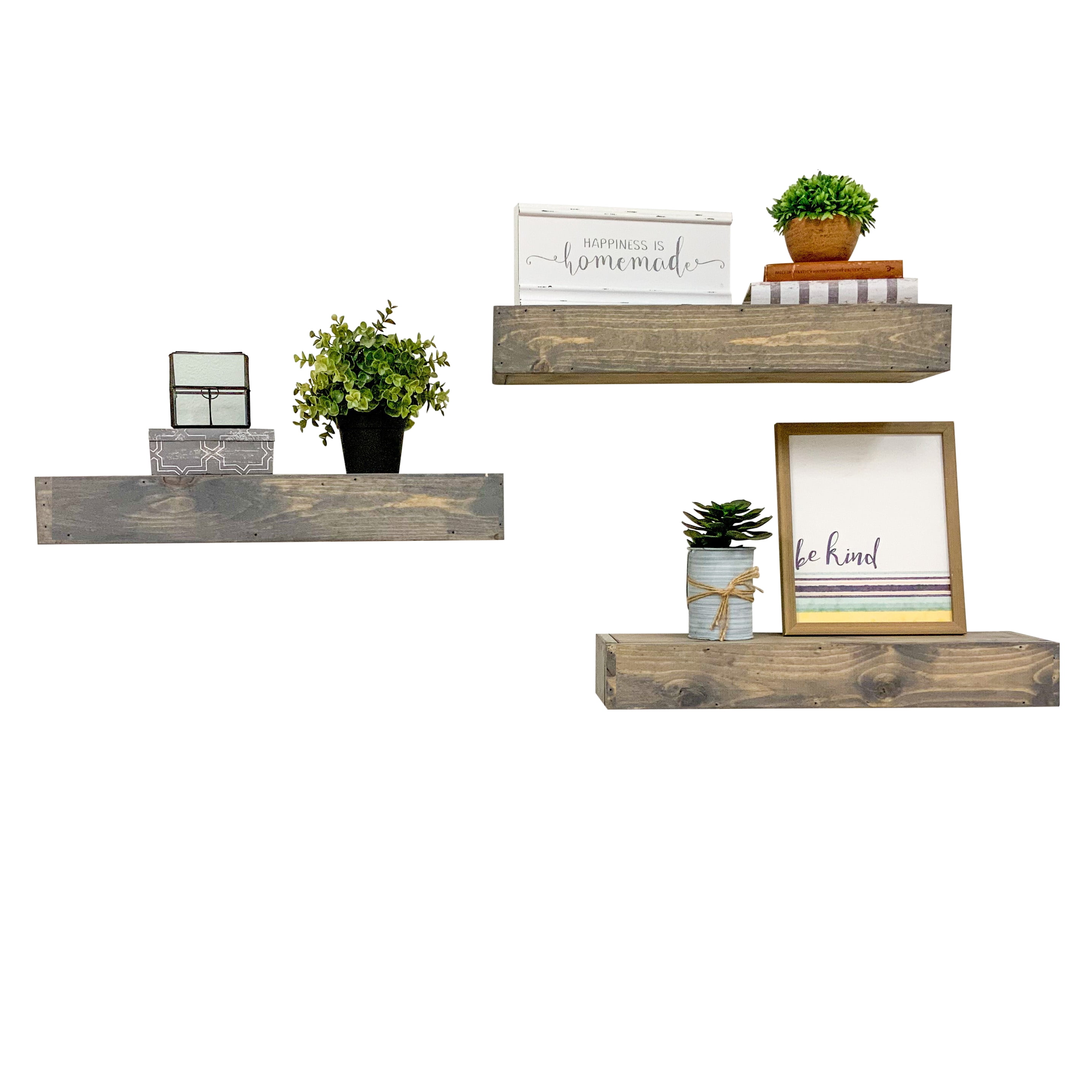 Artisan Haute Floating Shelves, 24 Inch Set of 3