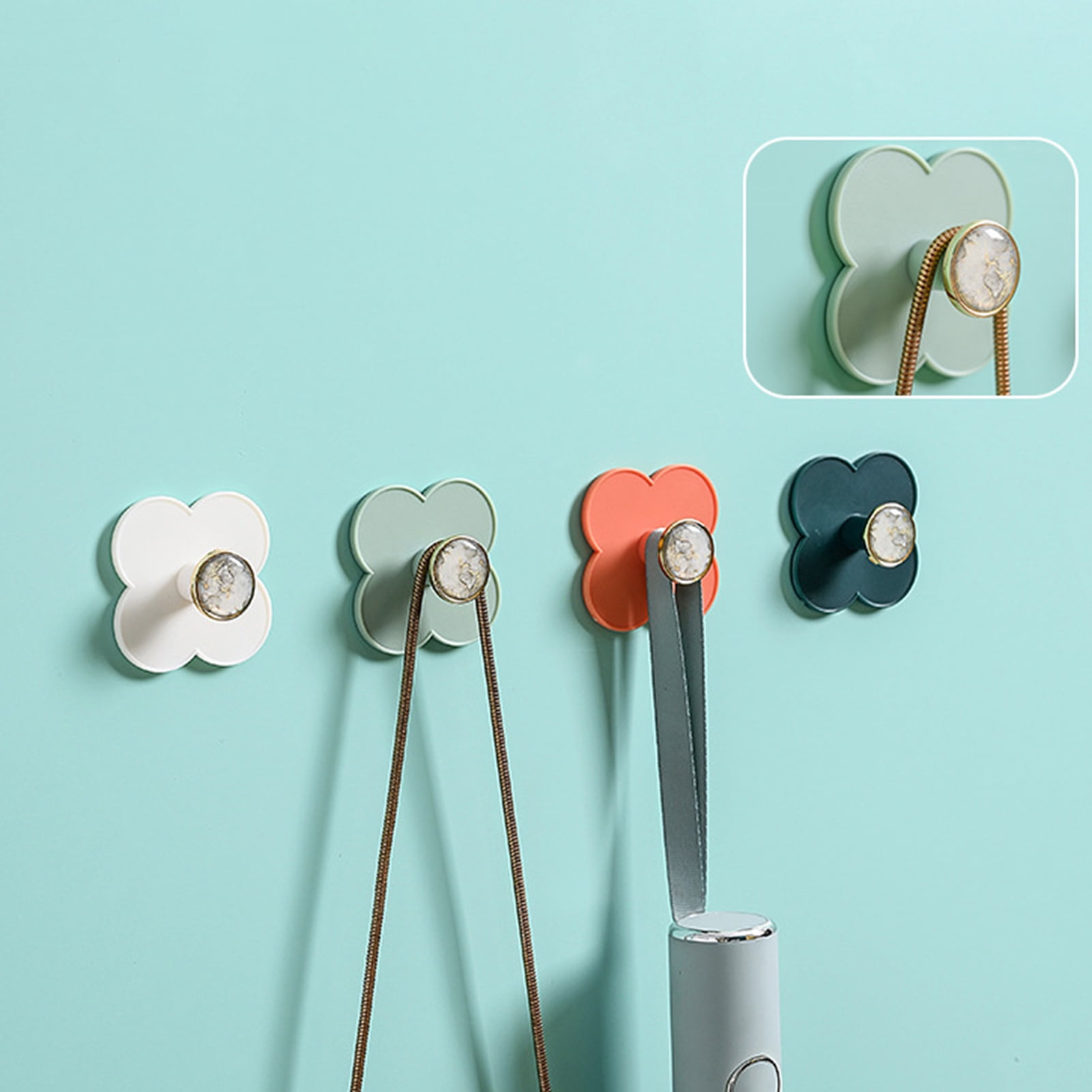 Short Bath Towel Hooks Single Super Heavy Duty Wall Mount Hooks, Fit for Bedroom,Living Room ...