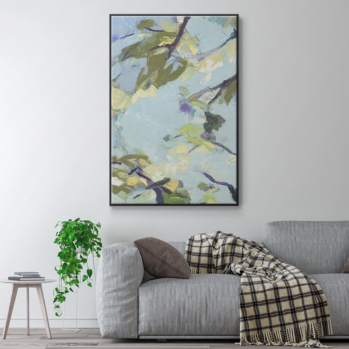 Aqua Sky Framed Premium Gallery Wrapped Canvas - Ready to Hang - 17 x 25 - Black Floating Frame
