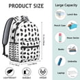 thumbnail image 5 of Cats and Flowers Print Student School Backpack with Geometric Cat Pattern and Abstract Cat Art Artistic Minimalist Design, 5 of 5