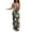 A01-Army Green, variant on Army Green Womens Print Jumpsuit Loose Sleeveless Long Rompers Casual Button Wide Leg Overalls Pants with Pocket Streetwear