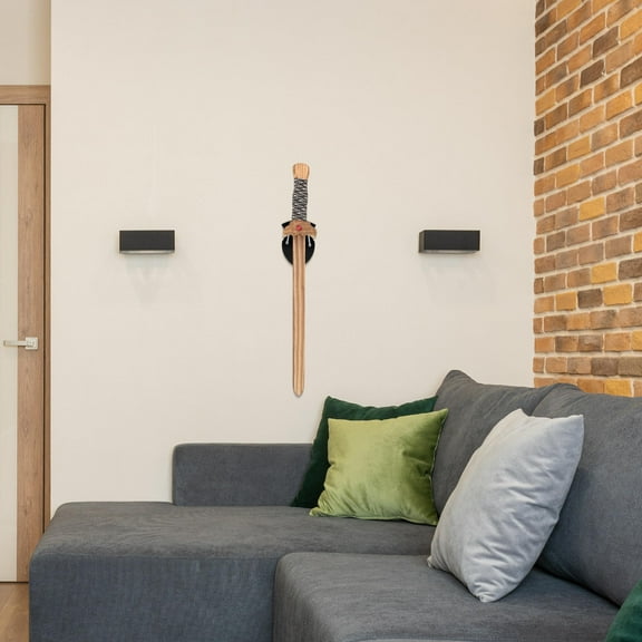 FRCOLOR 2PCS Acrylic Sword Hanger Wall Mount Display Rack for Swords Axes Multi-Functional Sword Rack for Home Decor and Medieval Collections