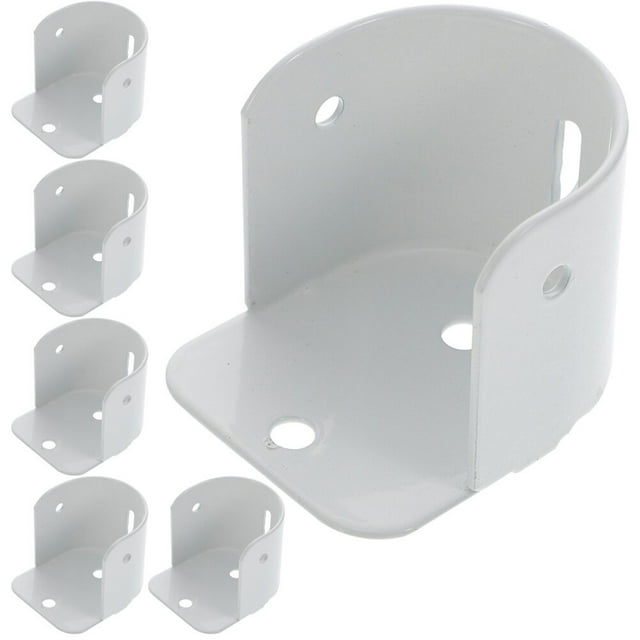 6 Pcs Supports de Tiges de Garde-Robe, Douilles Robustes pour Perches de Garde-Robe. Fabriqués en Fer durable avec une Finition Blanche, Ces Douilles Ouvertes en Forme de U Sont Conçues pour une installation Facile et un Retrait Rapide. Chaque Support Mesure 4.00x3.00x3.00cm (1.57x1.18x1.18 Po) et Présente des Trous Pré-Percés pour un Montage Sécurisé. Convient pour une Utilisation dans les Garde-Robes, les Salles de Bain, les Fenêtres, les Buander