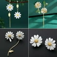 thumbnail image 6 of EOEMY Fashion 925 Silver Daisy Flower Stud Earrings Drop Dangle Women Lovely Jewelry-Style 1, 6 of 9
