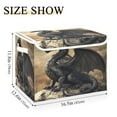 thumbnail image 3 of Storage Box With Lid 16.5x12.6x11.8In Foldable Stacked Household Storage Box Black Dragon, 3 of 7