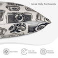 thumbnail image 6 of LNWH Vintage Cartoon Camera Throw Pillow Covers, Square Soft Linen Decorative Pillow Cases, 16"x16", 6 of 8