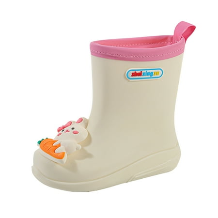 

B91xZ Girls Shoes Children Shoes Rain Boots Cartoon Children Rain Boots Boys And Girls Infant Rain Boots Water Rubber Shoes Boots Toddler A 7 Years