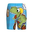 thumbnail image 4 of Picia Dinosaur Riding a Motorcycle Pajama Shorts for Men, Men's Pajama Bottoms, Sleepwear,Short Pajama Pants-Large, 4 of 9