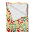 thumbnail image 2 of Abstract Soft Flannel Fleece Blanket, Vintage Rainbow Colored Geometric Shapes in Various Sizes Nostalgic Backdrop Print, Cozy Plush for Indoor and Outdoor Use, 70" x 90", Multicolor, by Ambesonne, 2 of 5