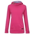 thumbnail image 2 of kayannuo Fall Clothes For Women Casual Womens Sweatshirt Pure Color Pocket Button Pullover Sweatshirt Blouse Pink, 2 of 8