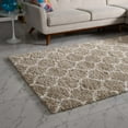 thumbnail image 7 of Modway Solvea Moroccan Trellis 8x10 Shag Area Rug in Beige and Ivory, 7 of 7