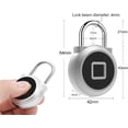 thumbnail image 5 of Smart gym storage cabinet padlock (silver), fingerprint or remote authorization unlocking, unlocking record, schedule, IP65 waterproof, secure keyless smart lock, suitable for school/gym storage cabinets, backpacks, holsters, 5 of 5