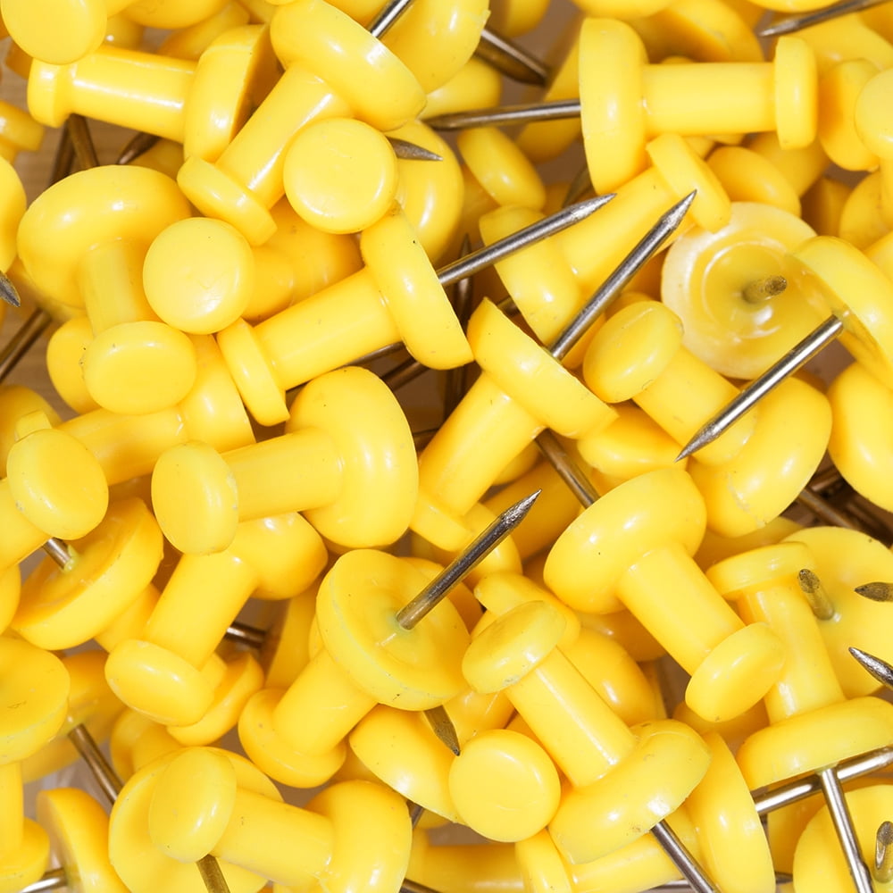 JAM Paper Yellow Push Pins, 200 Count, 2/Pack
