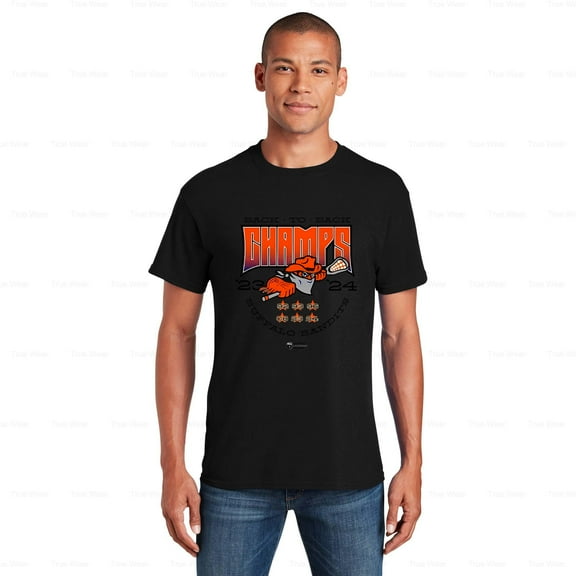 WéarCLOTHING Buffalo Team Bandits T-Shirt White, Back-To-Back, NLL, Cup, Champions, Lacrosse , for Unisex, up to size 5XL