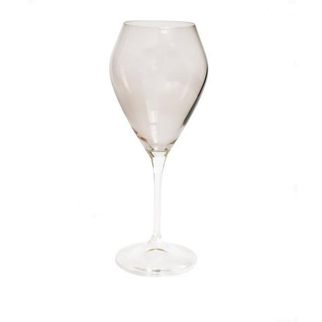 Classic Touch CWN817SM Verres à Vin Fumé en Forme de V avec Tige Transparente, Ensemble de 6