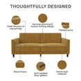 DHP Pin Tufted Transitional Futon, Mustard Yellow Velvet