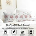 thumbnail image 3 of Long Body Pillow Cover - Soft & Breathable, Hidden Zipper, 20"x54", Cute Pig & Floral Watercolor Print - Perfect Gift for Animal Lovers, Farmhouse Decor, Side Sleepers, 3 of 7