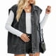 thumbnail image 3 of Chaqueta Vaquera Sin Mangas de Gran Tamaño para Mujer, Chaleco con Botones, Top de Verano, Vaqueros, Chalecos, Tops Gris Oscuro S, 3 of 8