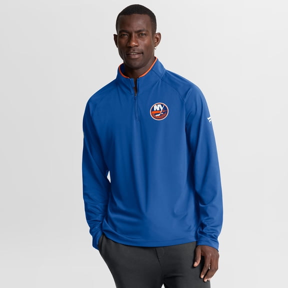 Men's Fanatics Royal New York Islanders Authentic Pro Rink Training Quarter-Zip Pullover