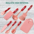 thumbnail image 4 of Kitchen Pretend Toys Set for Kids Pots and Pans Cookware Playthings Educational Kitchen Toy Kitchen Accessories Pink, 4 of 8