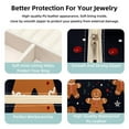thumbnail image 3 of Christmas Gingerbread Man Travel Portable Jewelry Organizer: Square Jewelry Box Storage Case and Display for Rings, Earrings, Necklaces, Bracelets, and More - Suitable for Girls and Women, 3 of 6