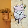 thumbnail image 7 of JZROCKER Modern Cartoon Piggy Wall Clock Acrylic Shape Quiet Operations Battery Operated Clock for Home Bedroom Decoration, 7 of 7