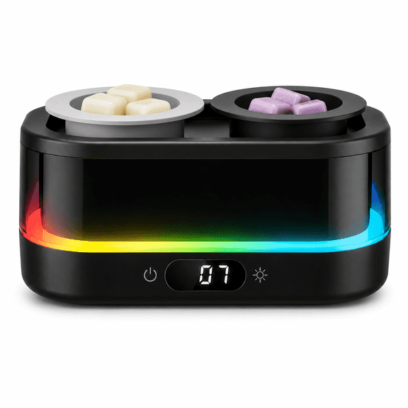Wax Melt Warmer Lamp with Timer, Electric Wax Melt Burner with RGB LED Light, Home Fragrance Wax Warmer for Scented Wax, Bedroom, Living Room Decor