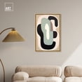 thumbnail image 3 of Abstract Numeral Contemporary Abstract Shapes Trendy Canvas Wall Art by Art Remedy, Gold Floater Frame, 24"x36", 3 of 7