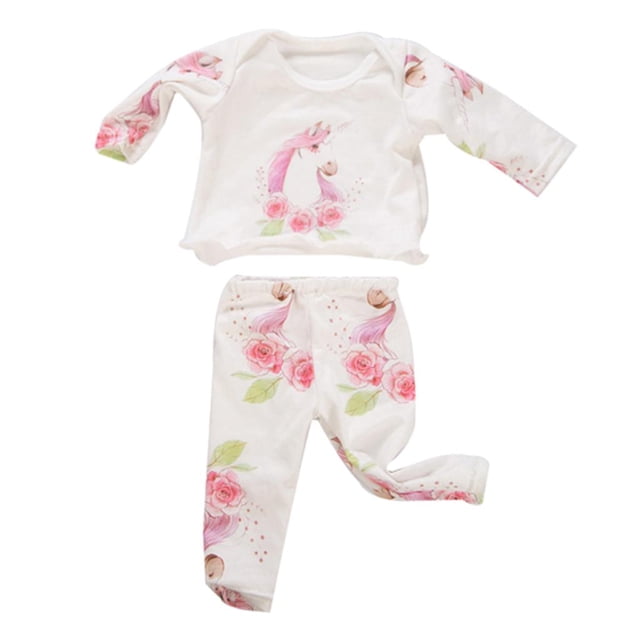 Pijamas de muñecas para niñas Conjunto de ropa de dormir de pijamas de accesorios de muñeca de 18 pulgadas , caballo Magideal Pijamas de muñecas para niñas